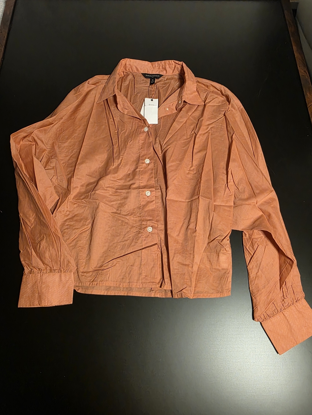 Banana Republic Women's Orange Button-Front Shirt